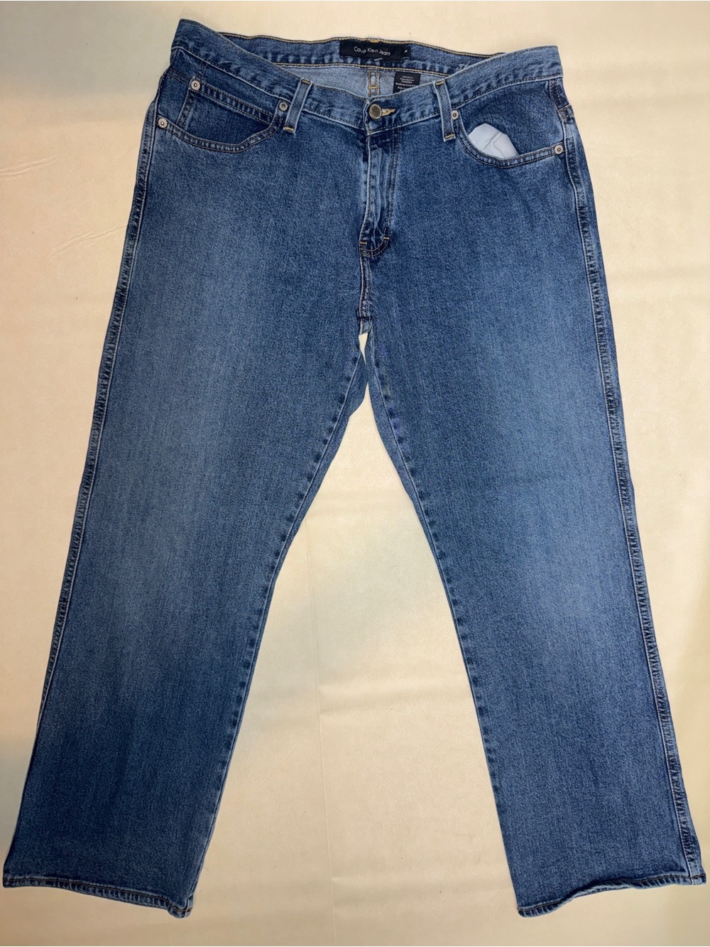 Calvin Klein Straight Leg Blue Denim Jeans